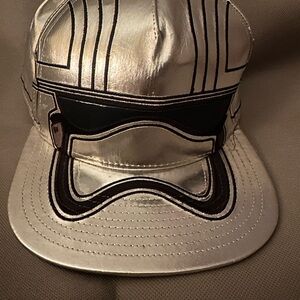 Silver Metallic Cap with Black Detailing
